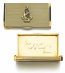 King Edward VIIIs Lacloche Freres Case -- Decorated in Diamonds With the 8th Kings Royal Irish Hussars Emblem -- Gifted Circa 1922