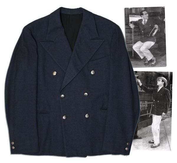 Harold Lloyd Blue Wool Blazer From Classic Silent Comedy For Heavens Sake