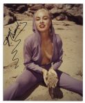 Lot of 5 Jeanne Carmen 8'' x 10'' Photos Signed -- Fine