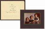 King Hussein of Jordan Signed Holiday Card -- 9.5 x 7.5 -- Near Fine