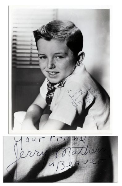 Leave it to Beaver Star Jerry Mathers Signed 8 x 10 Glossy Photo 