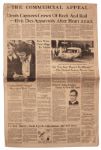 Elvis Death Reported in Memphis Newspaper -- Death Captures Crown of Rock And Roll -- Elvis Dies...