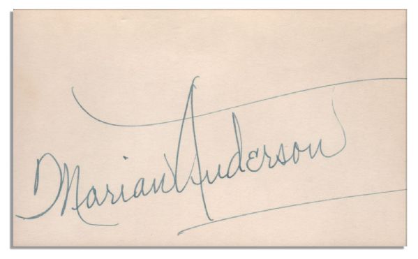 Marian Andersons Signature