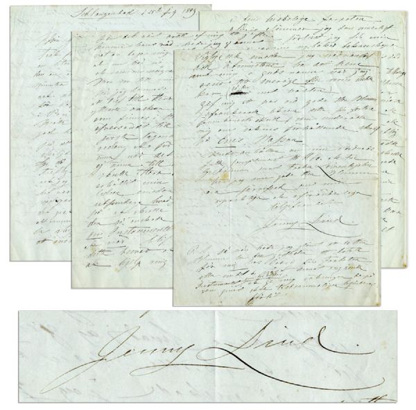 Swedish Opera Singer Jenny Lind Autograph Letter Signed