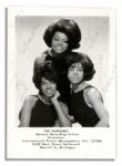 Early Motown Photo Signed by The Supremes