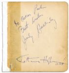 Katharine Hepburn, Judy Holliday & Mary Martin Signatures From Autograph Album Page