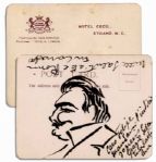 Opera Legend Enrico Caruso Self-Portrait Sketch 