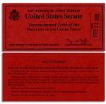 Bill Clinton Red Impeachment Trial Ticket