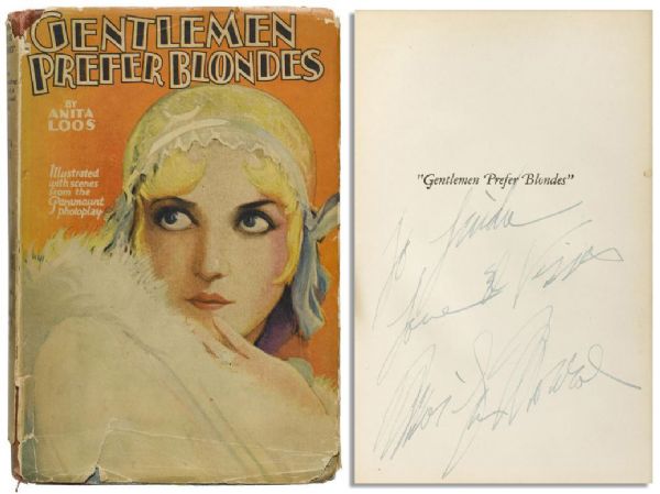 Rare Marilyn Monroe Signed Gentlemen Prefer Blondes -- The Novel That Inspired Her Most Iconic Role