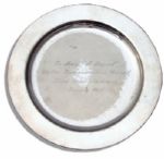 Mary Martins Silver Plate Award From The Dallas Communications Council