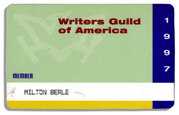 Milton Berles WGA Membership Card