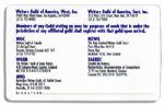 Milton Berle's WGA Membership Card