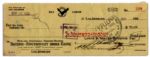 Irving Thalberg Signed Louis B. Mayer Check From 1923