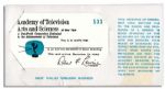 Legendary Television Entertainer Milton Berle Academy of Television Arts and Sciences 1959 Membership Card