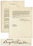 Dwight Eisenhower Letter Signed as President to Al Capp -- ...we must wage peace with all the vigor...of wartime...cartoonists...contribute to lessening [Cold War] world tensions...