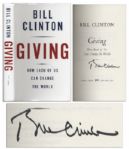 Bill Clinton Signed First Edition of Giving: How Each of Us Can Change The World