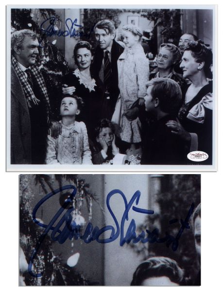 Jimmy Stewart Signed 10x 8 Photo From Its a Wonderful Life -- With JSA COA