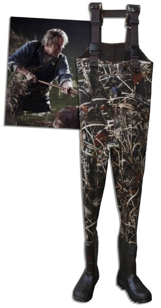 Gary Busey Screen Worn Piranha 3DD Fishing Waders -- With a COA from Premiere Props