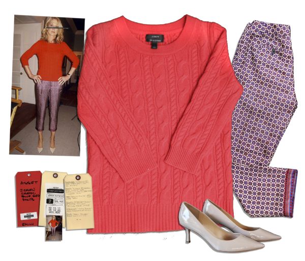 Jenna Elfman Screen Worn Cashmere Sweater, Pants & Shoes From 1600 Penn -- With Wardrobe Tag & 20th Century Fox COA