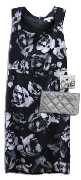 Jenna Fischer Screen Worn Dress, Earrings & Handbag From The Office -- With a COA From NBC Universal