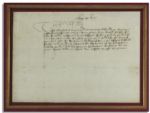 Rare King Henry VIII Document Signed, Circa 1510-1514
