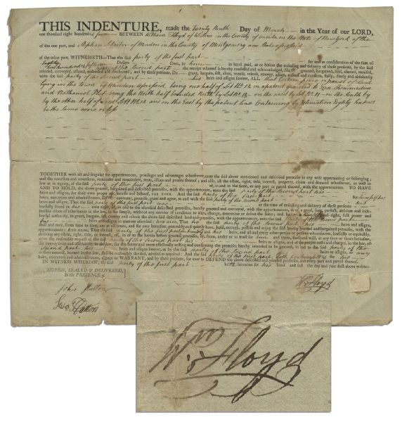 Declaration of Independence Signer William Floyd Document Signed
