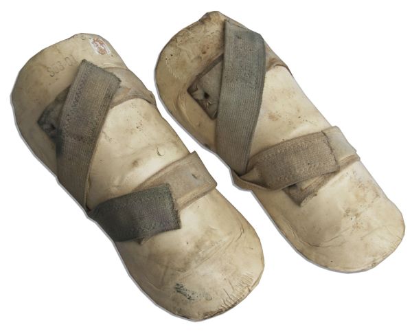 Bruce Lee Owned & Used Shin Guard Set