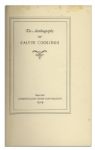 Calvin Coolidge Uninscribed & Signed Second Edition of His Autobiography