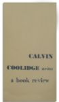 Calvin Coolidge Uninscribed & Signed Second Edition of His Autobiography