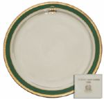 Jimmy Carter White House Used China -- Gleaming Emerald and Gilt Serving Platter From the Official State Service