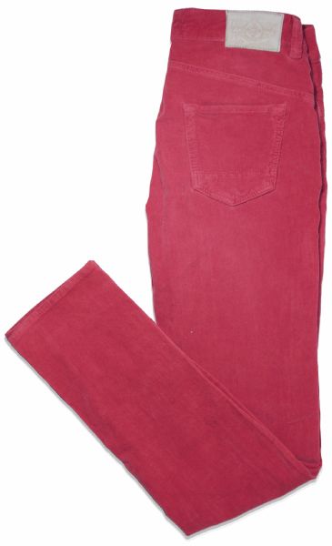 Cher Personally Owned Pink Jeans in Fine Wale Corduroy
