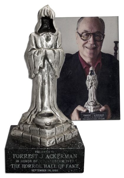 Exceedingly Rare Horror Hall of Fame Award Statue Presented to Iconic Sci-Fi Personality Forrest J. Ackerman