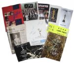 Emmy & Academy Award Ephemera Lot of 12 Items -- Programs, Magazines, Limo Pass, Telegram