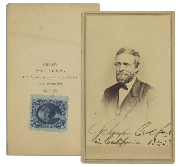 Schuyler Colfax CDV Signed