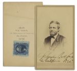 Schuyler Colfax CDV Signed