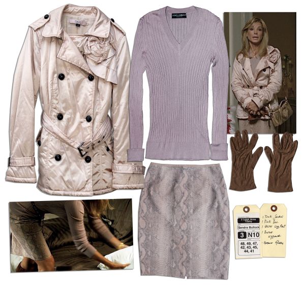 Sandra Bullock Screen Worn Wardrobe From Her Best Actress Oscar-Winning Performance in The Blind Side -- With Valentino Coat & Dolce & Gabbana Top