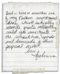 Madonna Autograph Letter Signed -- ...could you investigate the competition, upside and downside...