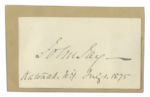 Anti-Slavery Activist John Jay Signature From 1875