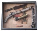 Lot of Items From The Release of ''Amistad'' -- The Shooting Script, A Ticket to The Screening at The Academy of Motion Picture Arts & Sciences, A Promo Sheet & Shadowbox Full of Prop Weapons