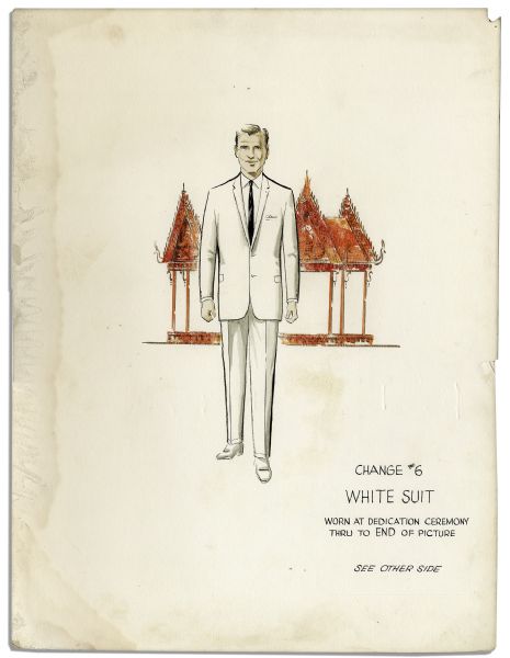 Marlon Brando Wardrobe Sketch From The Ugly American 