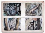 Storyboard Art From ''For Whom the Bell Tolls'' -- The Hit 1943 Screen Adaptation of Hemingway's Classic Novel Starring Ingrid Bergman & Gary Cooper -- The Critical Bridge Bombing Sequence