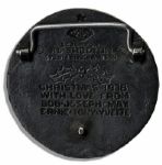 Custom Belt Buckle Gift From Disney's ''The Black Hole'' -- Inscribed by Its 5 Top-Billed Stars: Max Schell, Bob Forster, Joe Bottoms, Yvette Mimieux, Anthony Perkins & Ernest Borgnine