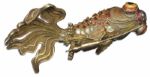 Wallis Simpson's Personally Owned Qing Dynasty Goldfish Jewelry -- Ornate Articulated Brooch Made of Filigree & Enamel 