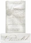 Queen Victoria Document Signed Appointing Sir Alexander Milne to The Most Eminent Order of the Indian Empire