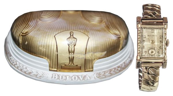 Rare Bulova Mens Watch From The Academy Awards Line -- The ZZ Model From 1952 in Its Original Case