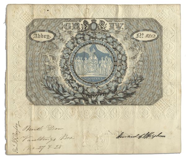 Invitation to The Coronation of King George IV