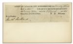 John Quincy Adams Signature as President