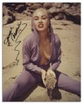 Lot of 5 Jeanne Carmen 8'' x 10'' Photos Signed -- Fine