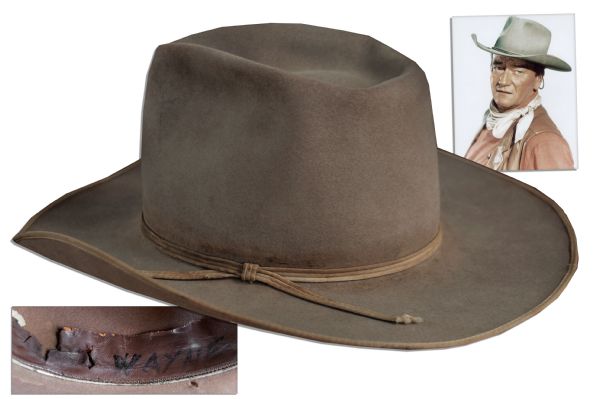 Scarce John Wayne Cowboy Hat Worn in Six Films That Defined The Iconic Actors Western Career
