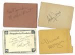 Collection of 26 Autographs of Various Hollywood Actors -- Including Bob Hope, Jack La Rue, Bruce Cabot & More
